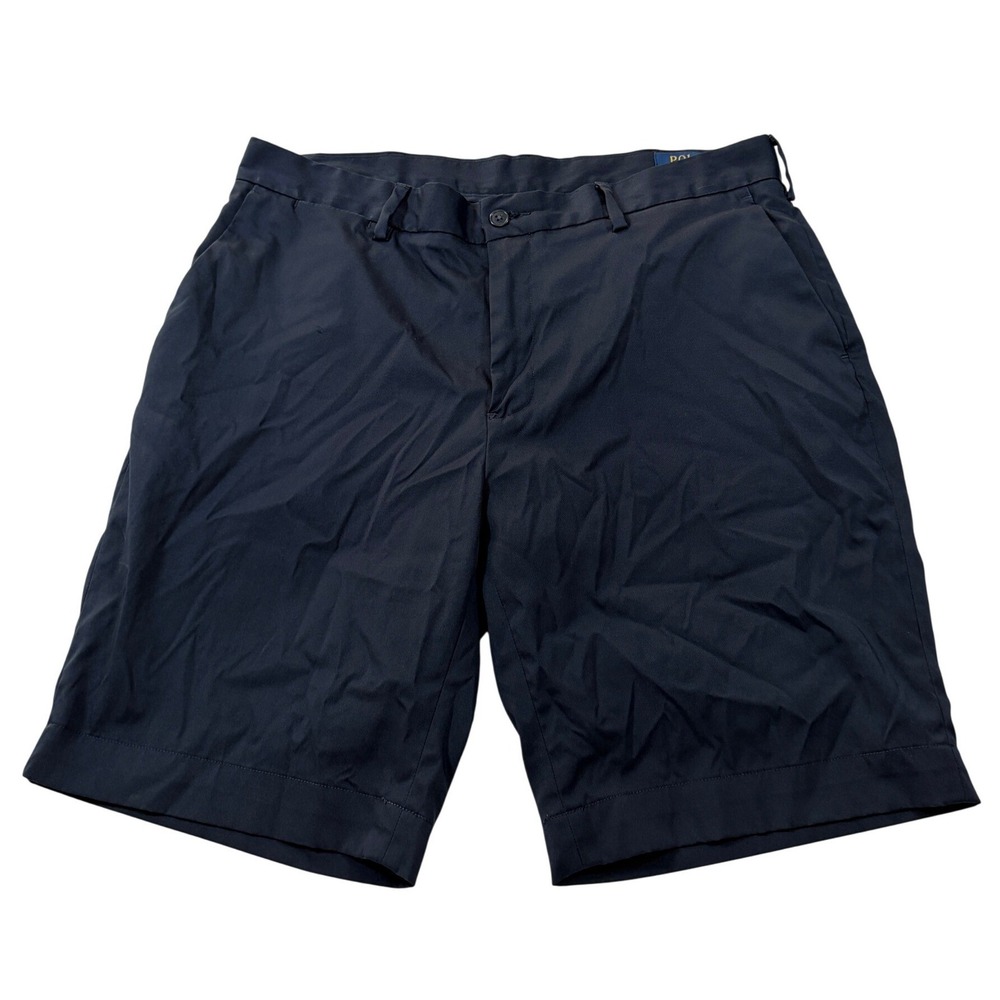Polo Ralph Lauren Performance Mens Navy Blue Golf Chino Shorts Size 34‎ Stretch